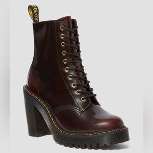 Leather Heeled Doc Boots